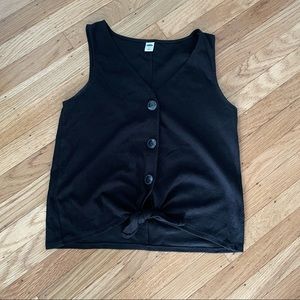 Button Sleeveless Top